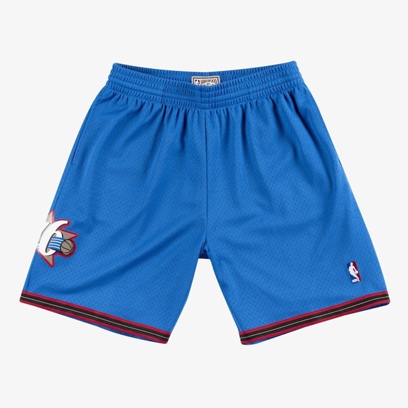 Mitchell & Ness Royal Philadelphia 76ers 1999/00 Swingman Basketball Shorts NWT - Picture 1 of 8